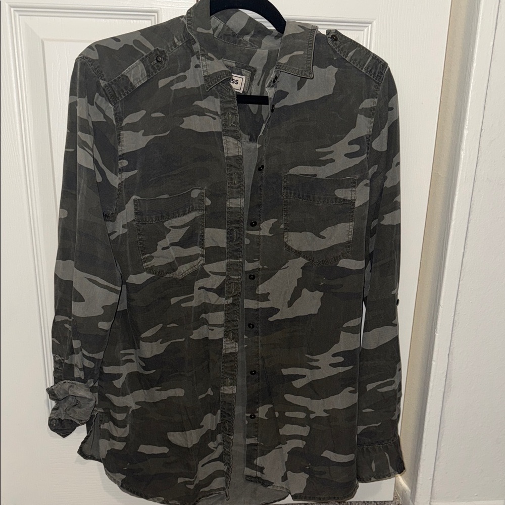 Express Camouflage Boyfriend Shirt